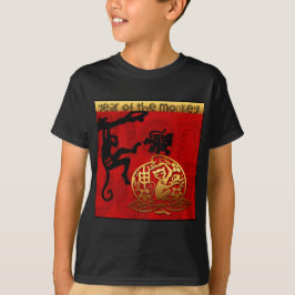Cute Monkey Chinees Jaar Zodiac Birthday Girl T-sh T-shirt