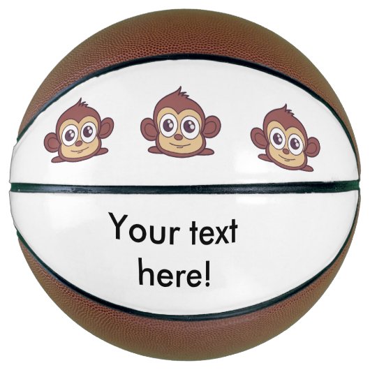 Cute monkey clipart basketbal (Voorkant)