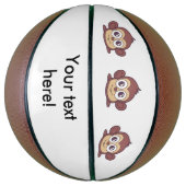 Cute monkey clipart basketbal (Verticaal)