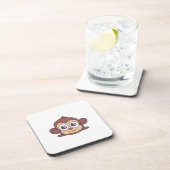 Cute monkey clipart bier onderzetter (Rechterzijde)