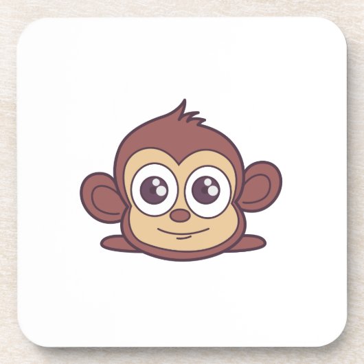 Cute monkey clipart bier onderzetter (Voorkant)
