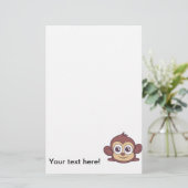 Cute monkey clipart briefpapier (Staand voorkant)