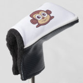 Cute monkey clipart golfheadcover (3/4 voorkant)