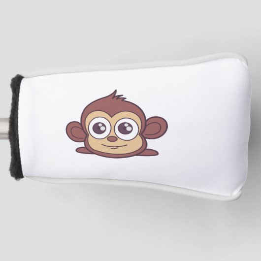 Cute monkey clipart golfheadcover (Voorkant)