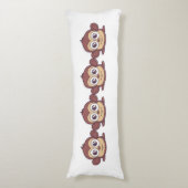 Cute monkey clipart lichaamskussen (Voorkant Verticaal)