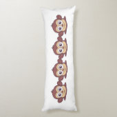 Cute monkey clipart lichaamskussen (Achterkant (Verticaal))