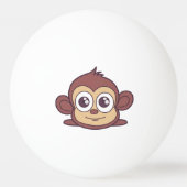Cute monkey clipart pingpongbal (Voorkant)