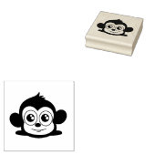Cute monkey clipart rubberstempel (Gestempeld)