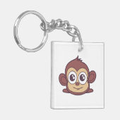 Cute monkey clipart sleutelhanger (Voorkant Links)