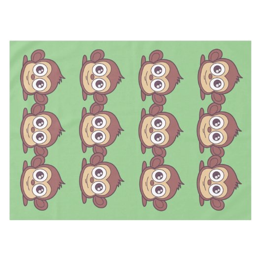 Cute monkey clipart tafelkleed (Voorkant (Horizontaal))
