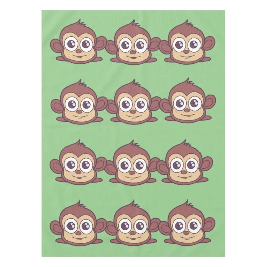 Cute monkey clipart tafelkleed (Voorkant)