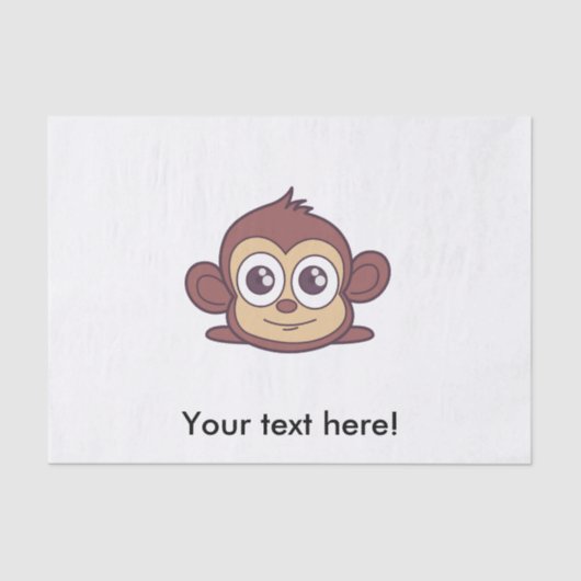 Cute monkey clipart tissuepapier (Voorkant)