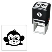 Cute monkey clipart zelfinktende stempel (In situ)