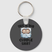 Cute Monkey Couple This Is Our Cuddle  Sleutelhanger (Voorkant)