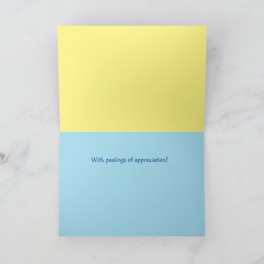 Cute Monkey Dank je creditcard Blauw Bedankkaart (Binnen)