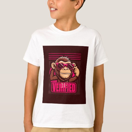 cute monkey design t-shirt (Voorkant)