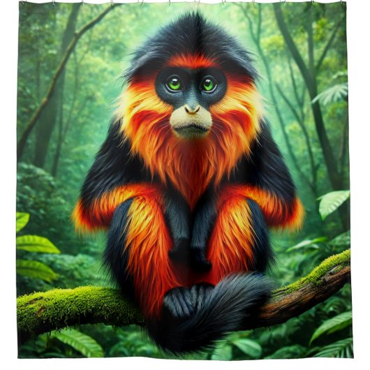 Cute Monkey Douchegordijn (Voorkant)