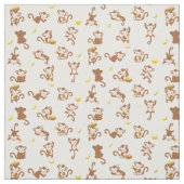 Cute Monkey en Bananas Pattern Stof (Swatch)