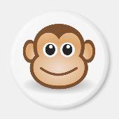 Cute Monkey Face Magneet (Voorkant)