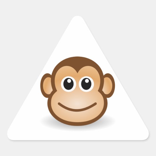 Cute Monkey Face Sticker (Voorkant)