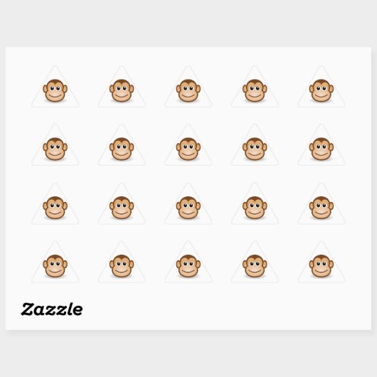Cute Monkey Face Sticker (Vel)