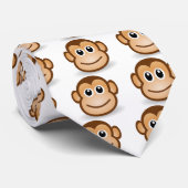 Cute Monkey Face Stropdas (Opgerold)