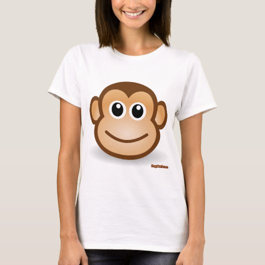 Cute Monkey Face T-shirt (Voorkant)