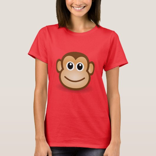 Cute Monkey Face T-shirt (Voorkant)