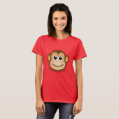 Cute Monkey Face T-shirt (Voorkant volledig)