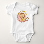 Cute Monkey Fun Phrase Gender Neutral Romper (Voorkant)