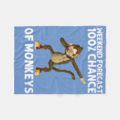Cute Monkey Gift for Men Gorilla Ape Chimpan Fleece Deken (Voorkant (Horizontaal))