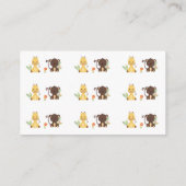 Cute Monkey Giraffe Diaper Raffle Baby shower Game Informatiekaartje (Achterkant)