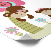 Cute Monkey Girl Poster/Banner Poster (Hoek)