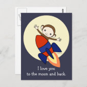 Cute Monkey, ik hou van je briefkaart Monkey op Ro (Voorkant / Achterkant)