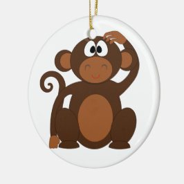 Cute Monkey Keramisch Ornament