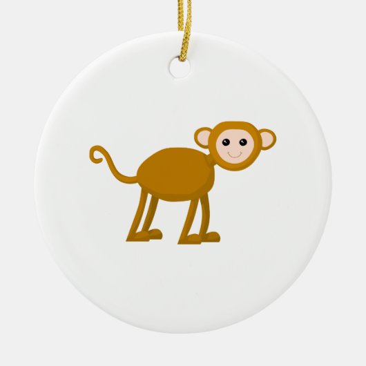 Cute Monkey. Keramisch Ornament (Voorkant)