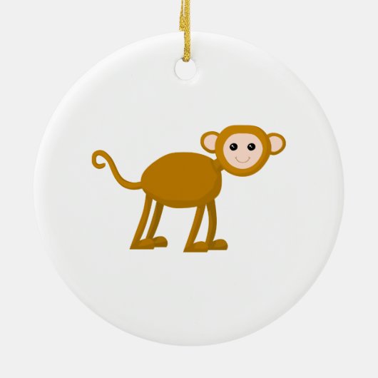 Cute Monkey. Keramisch Ornament (Achterkant)