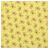 Cute Monkey Kinder Baby Nursery Yellow Stof (Swatch)