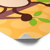 Cute Monkey-kinderkamer voor kinderen Muur Kunst P Poster (Hoek)