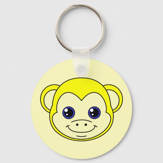 Cute Monkey Lemon Sleutelhanger (Voorkant)