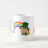 Cute Monkey Leprechaun Koffiemok (Voorkant links)