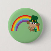 Cute Monkey Leprechaun Ronde Button 5,7 Cm (Voorkant)