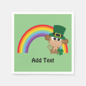 Cute Monkey Leprechaun Servetten (Voorkant)