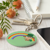 Cute Monkey Leprechaun Sleutelhanger (Zijkant)