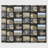 Cute Monkey, Lion en Giraffe Gift Wrap Cadeaupapier (Vlak)