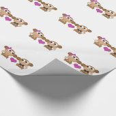 Cute Monkey Love Cadeaupapier (Hoek)