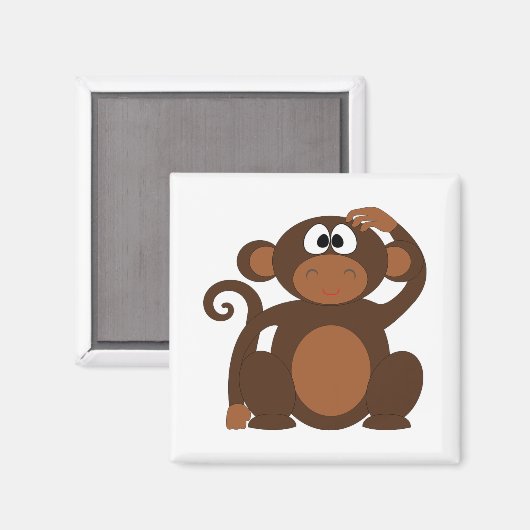 Cute Monkey Magneet (Voorkant / Achterkant)