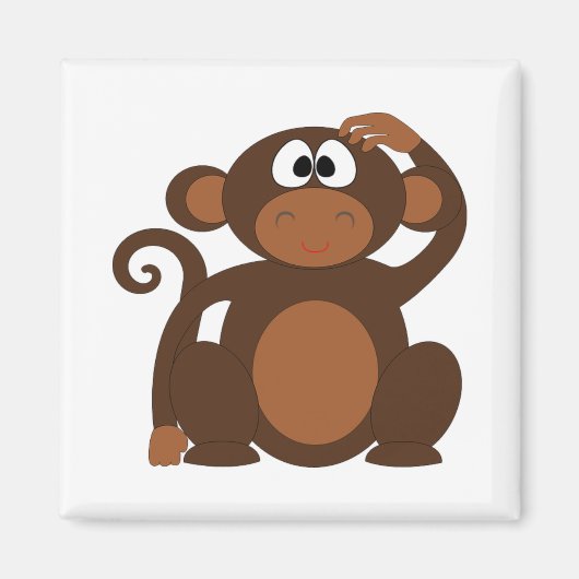 Cute Monkey Magneet (Voorkant)