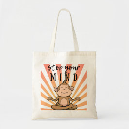 Cute Monkey Meditation Yoga Canvas tas