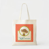 Cute Monkey met Pacifier - Baby on Way Tote Bag (Voorkant)